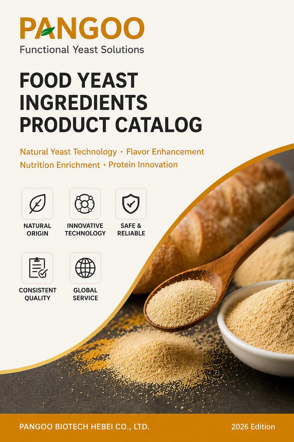 Inactive yeast powder and baked goods — PANGOO food yeast ingredients